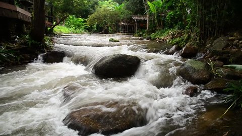 Waterfall in Thailand is called "Royal project teentok" Mae Kampong Chiang Mai