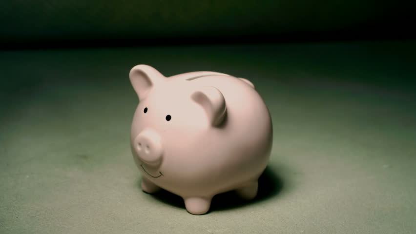 Piggy Bank Hit With Hammer Super Slow Motion 2000fps Royalty-Free Stock Footage #32079937