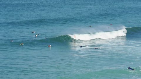 surfers of Biarritz beach