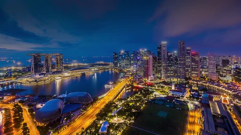 Singapore August 22 Marina Bay Quay Stock Footage Video (100% Royalty ...