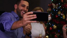 Family Having a Video Chat on Christmas Day