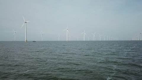 Offshore windmill farm westermeerwind by urk Netherlands 