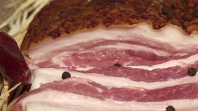 fresh bacon close-up