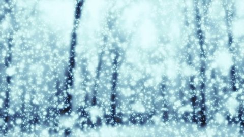 Magical Snow - Snow / Christmas Video Background Loop /// A snowy winter forest with a dream-like visual quality. Great atmospheric background loop especially suited for Christmas time. : vidéo de stock