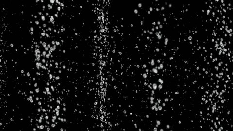 Bubble surges on black background move upwards. 3D Render