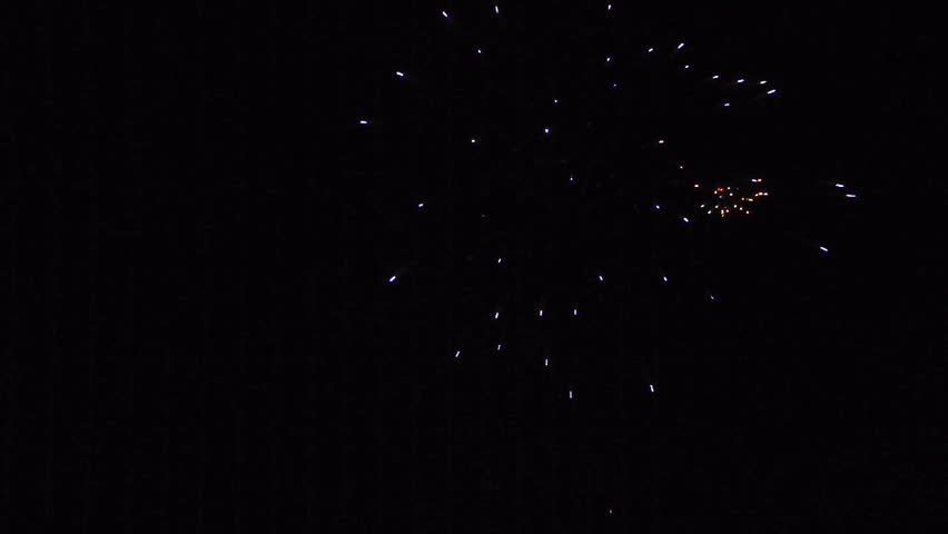 Celebration of lighting off fireworks at night.