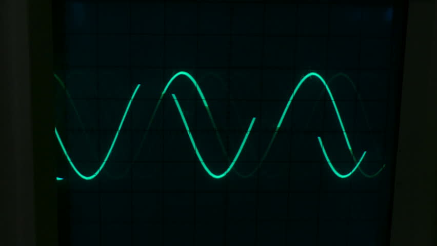 Amplitude Diagram on the oscilloscope Royalty-Free Stock Footage #32153227