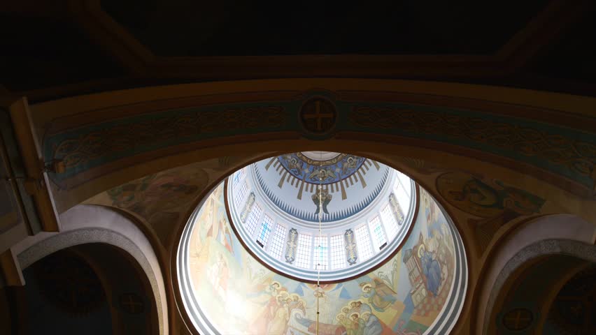Interior of an old church altar
