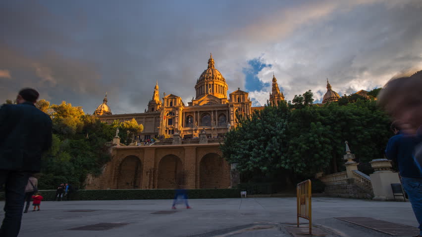 BARCELONA - OCTOBER 28: View of Catalunya National Museum of Art , on October