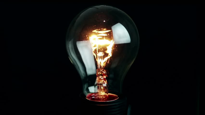 Turn on and turn off,  retro vintage light bulb with tungsten technology built-in on black background, old style atmosphere concept  | Shutterstock HD Video #32171377