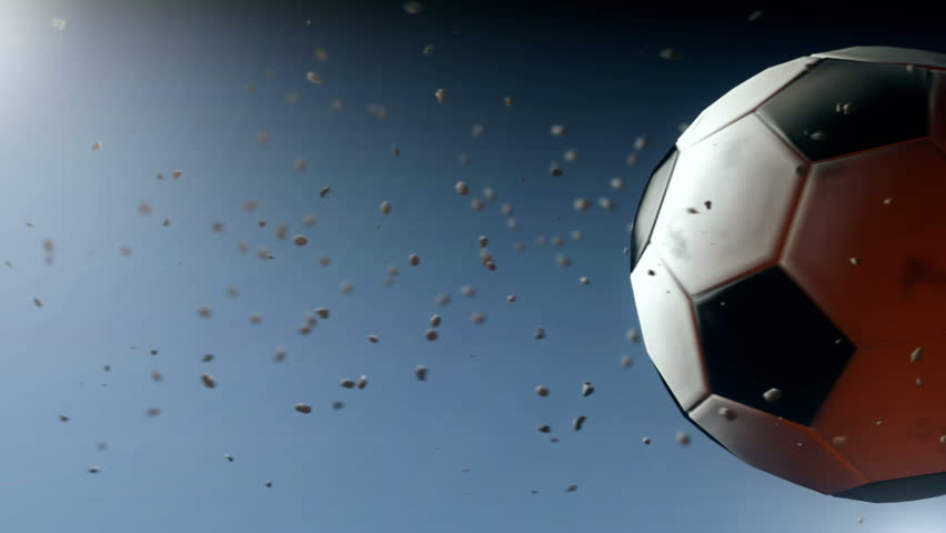 Soccer ball intro / Computer generated soccer ball in slow motion (with