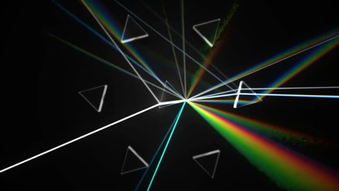 Prisms dispersing white light - HD loop