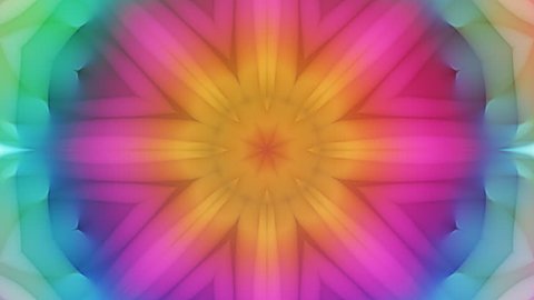 Kailey - Colorful Kaleidoscopic Video Background Loop /// Colorful kaleidoscopic patterns quickly change shape. This is a great animated background especially suited for musical events or clubs.