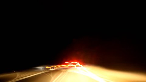 Driving in balearic islands, Spain. Amazing timelapse with long exposure power lines. POV.