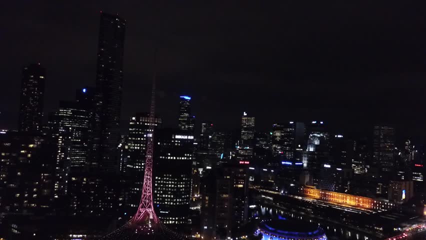 Melbourne City at night 
