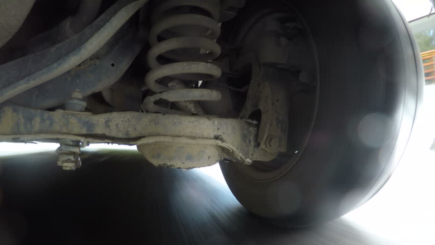 Car wheel spinning POV - Point of View, day country side in winter scene | Shutterstock HD Video #32220901