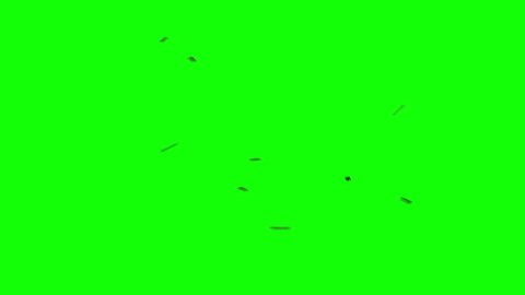 Large Swarm of Flies Circling on Green Background
