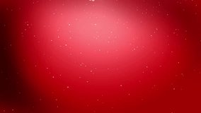 decorative 3d snowflakes float in air in slow motion at night on a red background. Use as animated Christmas, New Year card with shining snowflakes, lens flare, bokeh. Snowflake V2.