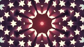 ornamental geometric kaleidoscope stars moving pattern animation seamless loop New quality retro vintage holiday shape colorful universal motion dynamic animated joyful dance music video footage