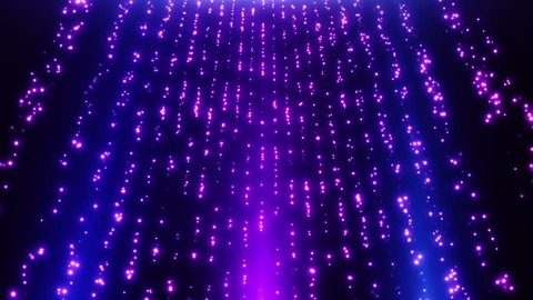 Trails of Light Particles Raining down from the Colorful Sky | Rain of Glowing Flares Falling down from Above in Linear formation | Seamless Looping Motion Background | Blue Violet Purple