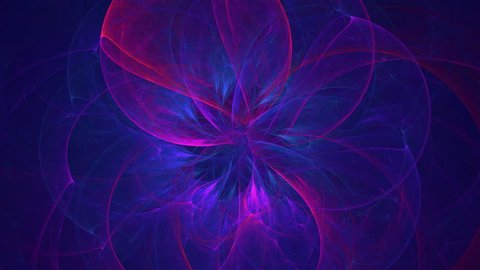 Futuristic Magic Modern Dynamic Animation with dark Blue Background with rotation. High quality and high resolution rendering with multicolor scale. Fractal animation. Abstract pattern. Zoom effect.