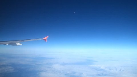 Animation Moving Clouds Cartoon Style Airplane Stock Footage Video (100 ...
