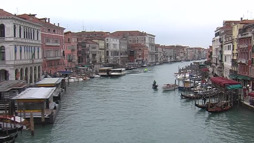 Grand Canal in Venice (view from bridge Rivalto)
