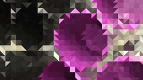 Abstract future shapes. Pink and black triangle pattern.