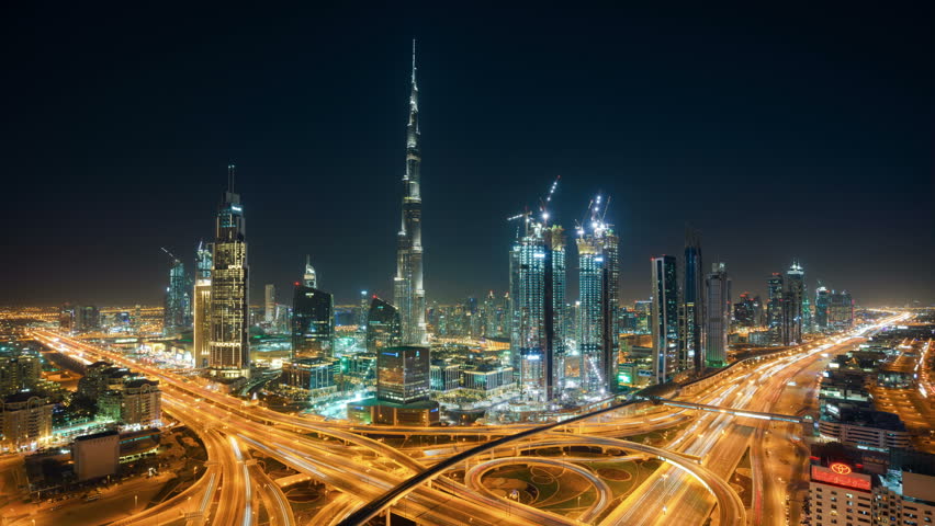 Dubai Timelapse Skyline Stock Footage Video 100 Royalty Free Shutterstock