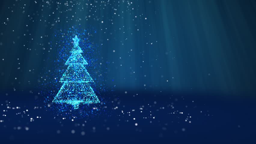 Blue Christmas Tree from Glow Stock Footage Video (100% Royalty-free ...