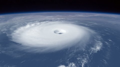 Hurricanes Eye Monster Hurricane Spins Ominously Stock Footage Video ...