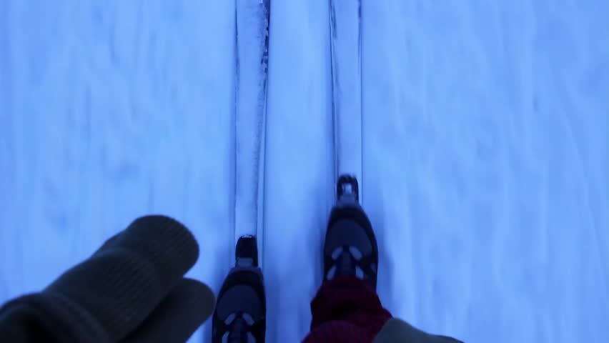 cross country skiing across the snow