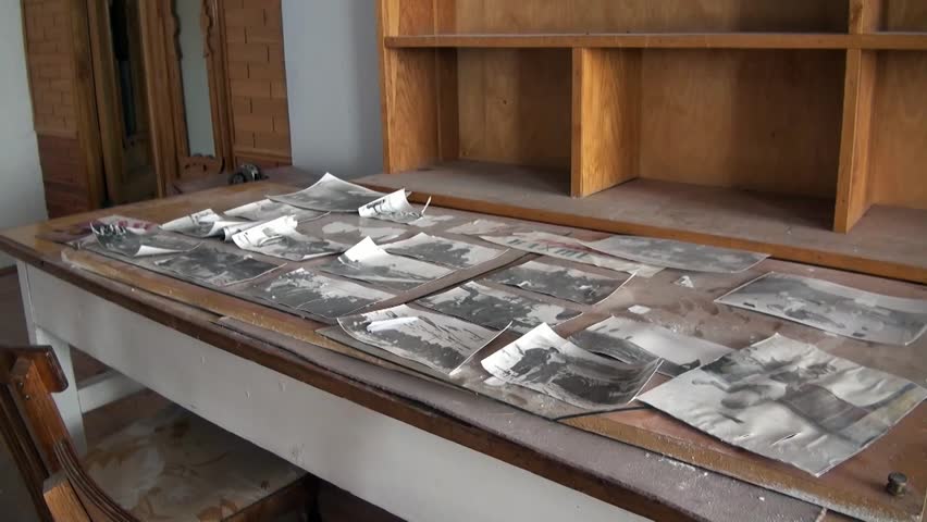 Museum in canned settlement Pyramiden Spitsbergen Arctic. Russian neglected township. Canned place times of Soviet Union. Amazing ice desert landscape of North Pole