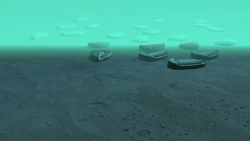 Trilobite on bottom of the ocean