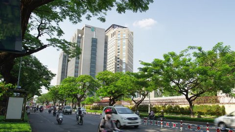 HO CHI MINH CITY, VIETNAM - MARCH 16, 2013: Pertonas Tower and Hotel Nikko Saigon on Nyguen Van Cu