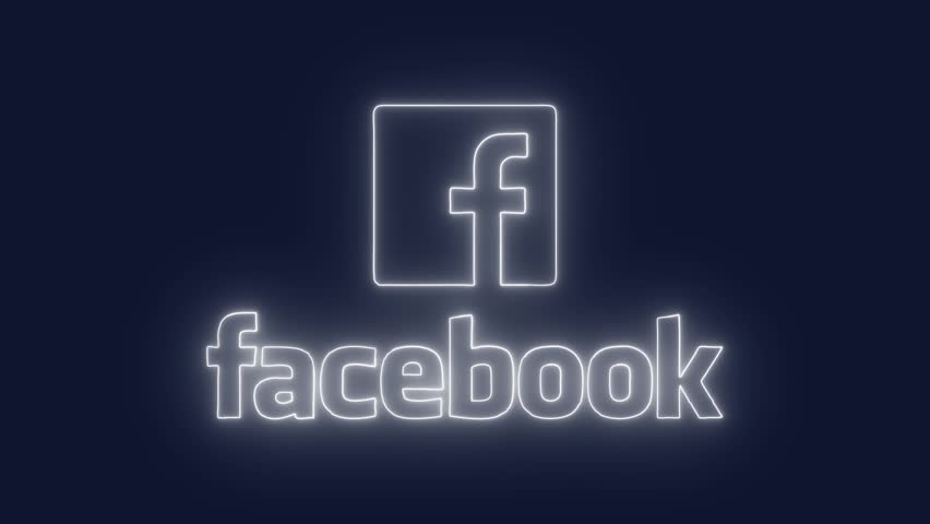 Facebook Logo With Neon Lights Stock Footage Video 100 Royalty Free Shutterstock