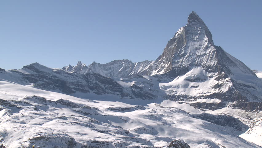 Stunning View Of Matterhorn In Swiss Alps. Shot from the Zermatt side on a