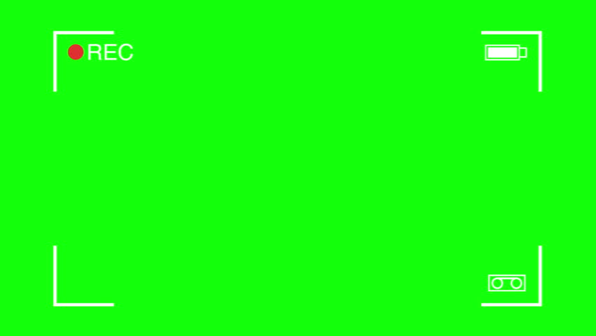 Camera recording on green screen. Rec frame viewfinder animation. HD footage video. Royalty-Free Stock Footage #32374804