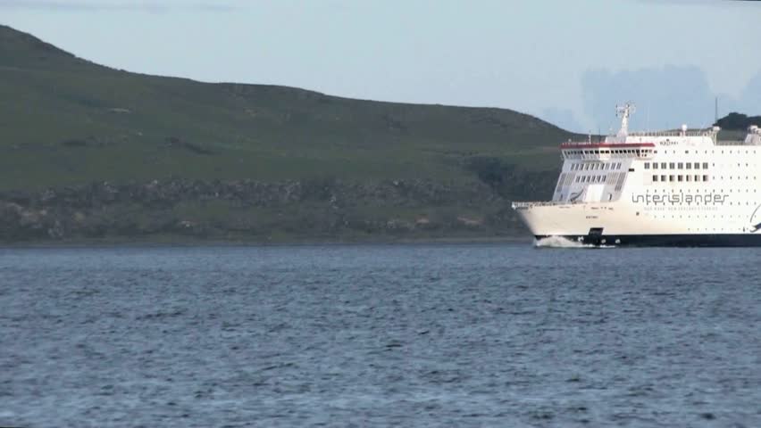 Wellington, New Zealand. February 2012. The inter island vehicle ferry as it