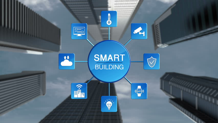 Intelligent Smart Building and Information Stock Footage Video (100%