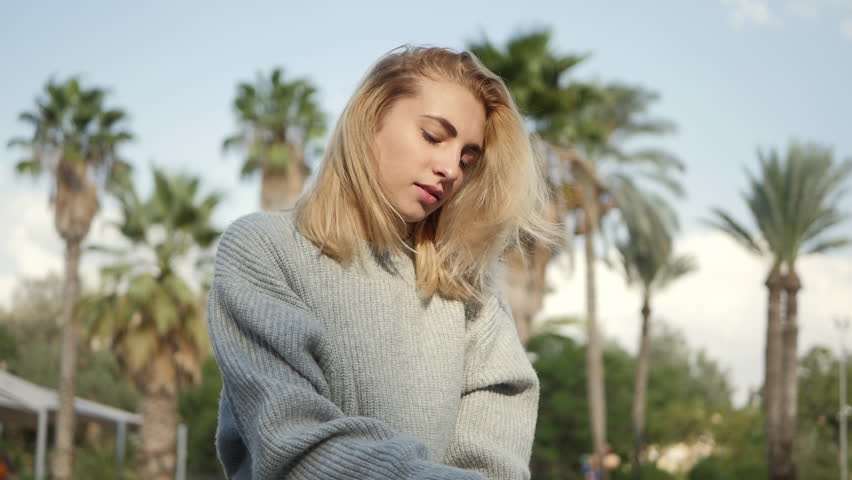 Pretty woman portrait smiling outdoors