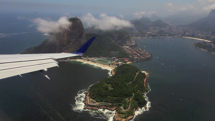 Flying over Rio de Janeiro, Brazil