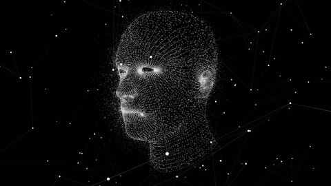 Virtual Human Head. 3D Motion Graphics