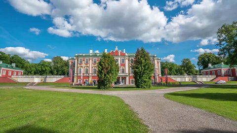 amazing front and rear  hyperlapse view in Kadriorg Palace, Tallinn, Estonia
