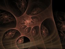 abstract bright moving fractal video flying and morphing