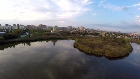 Aerial view drone footage of Rostov on Don. Surb hach. Part 1.