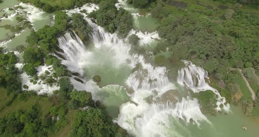 ban gioc waterfall in cao bang province, vietnam
