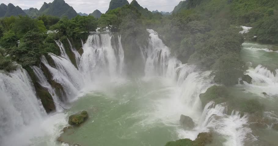 ban gioc waterfall in cao bang province, vietnam