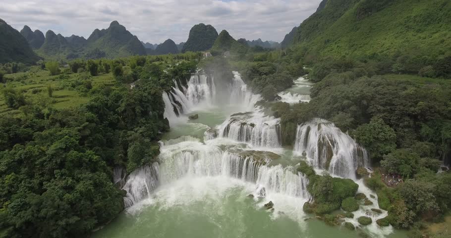 ban gioc waterfall in cao bang province, vietnam
