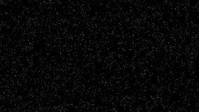 Star particles motion on black screen background animation. Stars snow effect hd footage video.